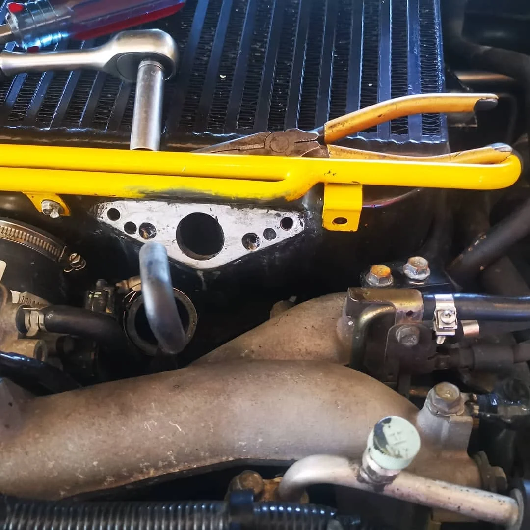 Diesel intake manifold off during a carbon clean in the S & A Automotive Cairns workshop